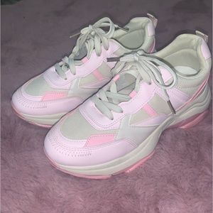 Pink and White Lizzie Trainers